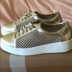 Gold Steve Madden Sneakers
